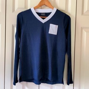 Belyn Key V-neck Golf Pullover in Ink size M